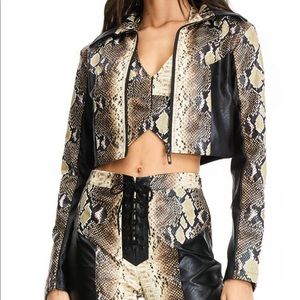 I AM GIA SNAKESKIN ALABAMA JACKET (NWT)